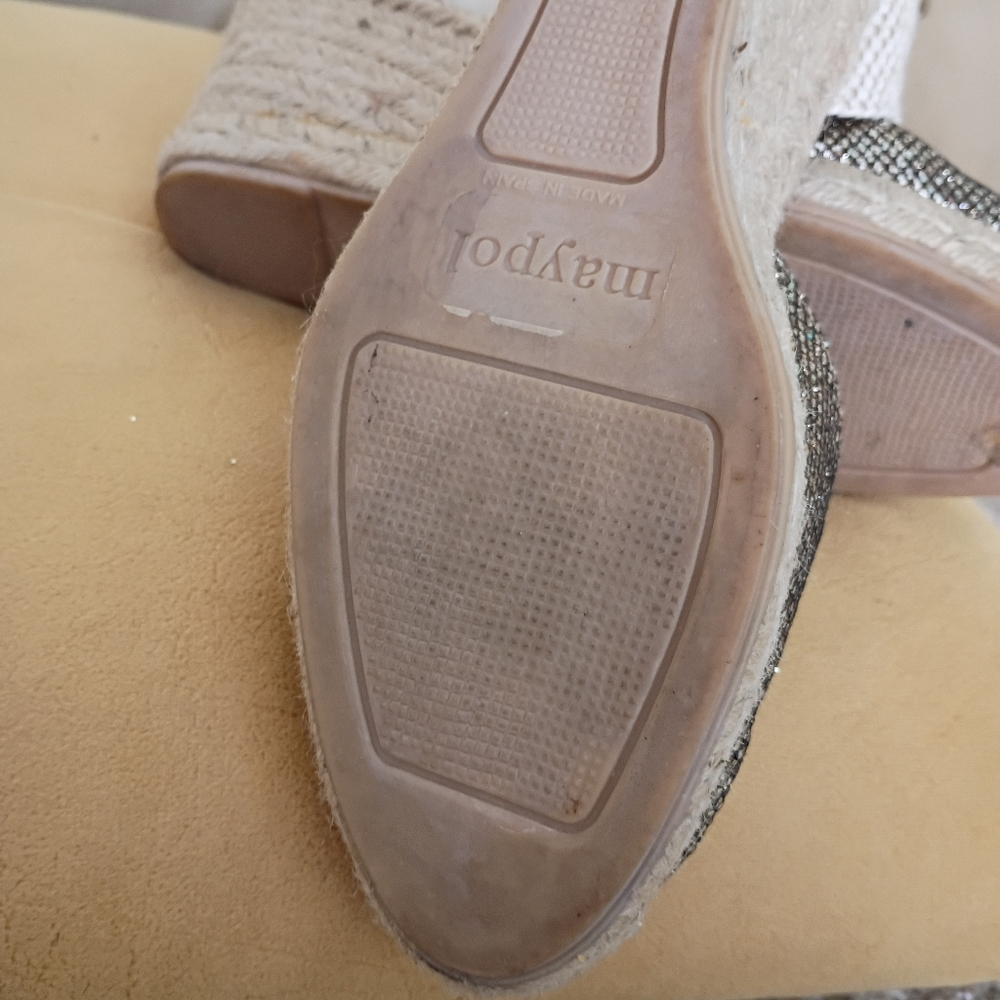 Anthropologie Maypol Metallic Espadrille Wedges - Picture 7 of 10